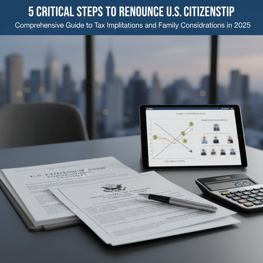 5 Critical Steps to Renounce U.S. Citizenship: Comprehensive Guide to Tax Implications and Family Considerations in 2025