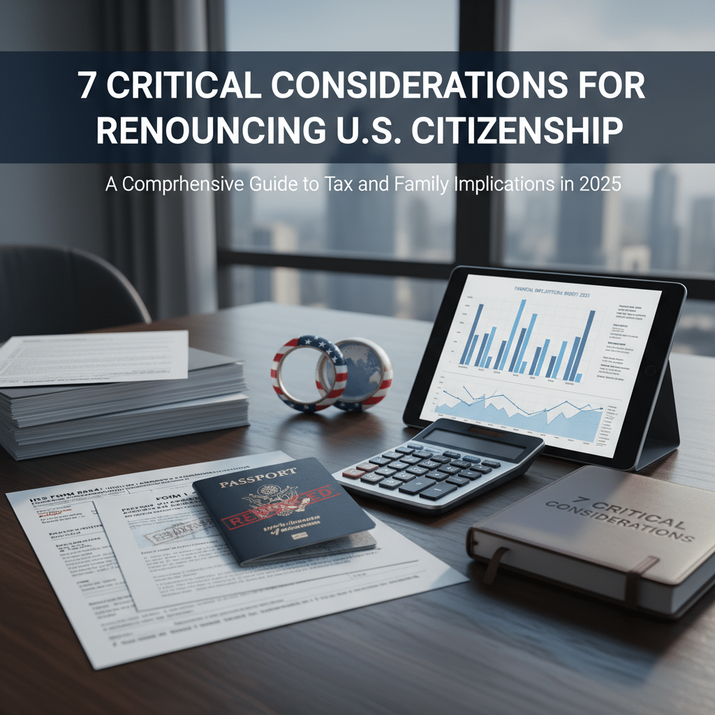 7 Critical Considerations for Renouncing U.S. Citizenship: A Comprehensive Guide to Tax and Family Implications in 2025