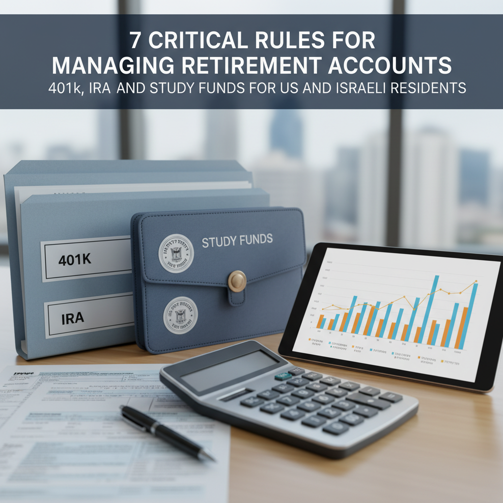 7 Critical Rules for Managing Retirement Accounts: 401k, IRA, and Study Funds for US and Israeli Residents
